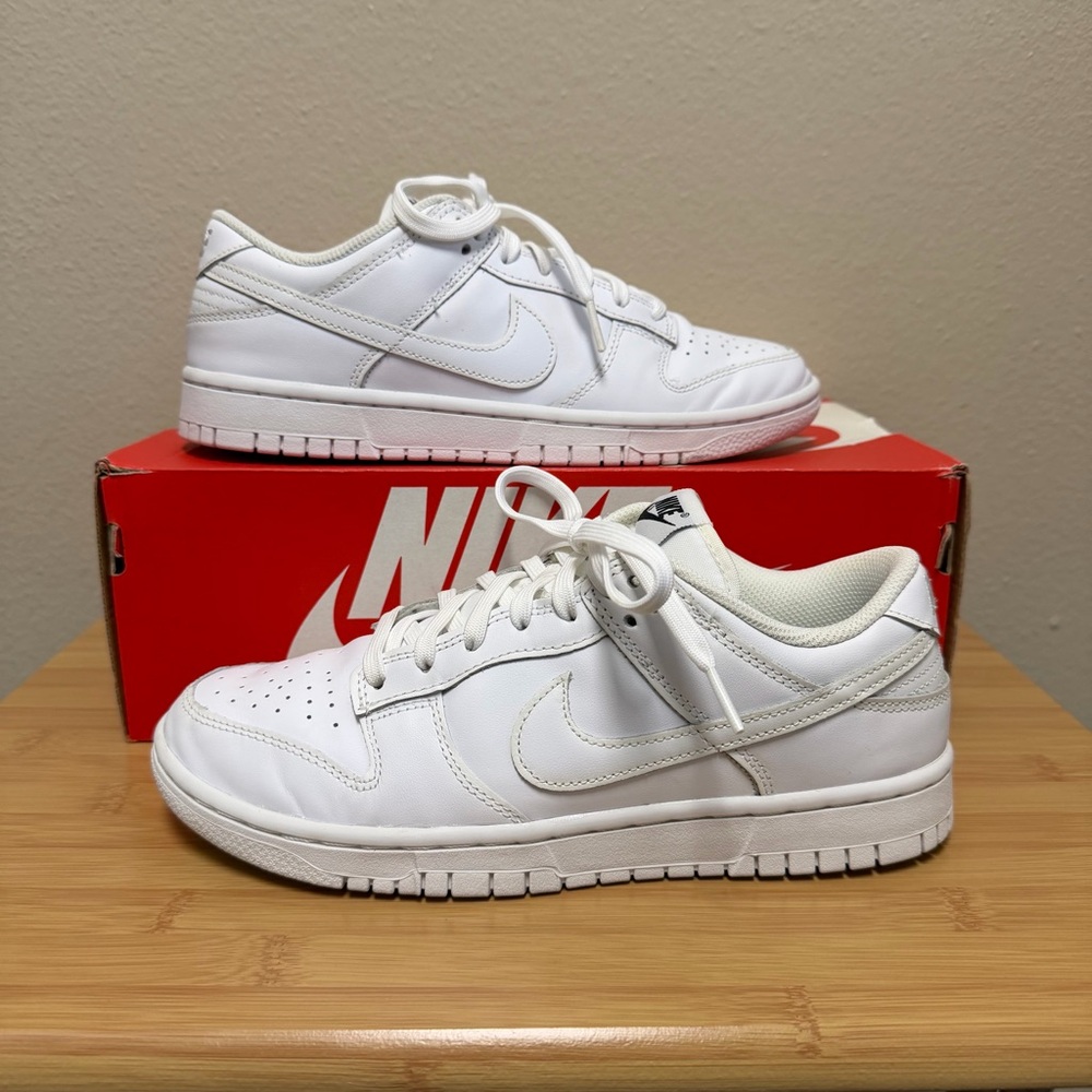 Nike Dunk Low All White - 8.5 Women’s